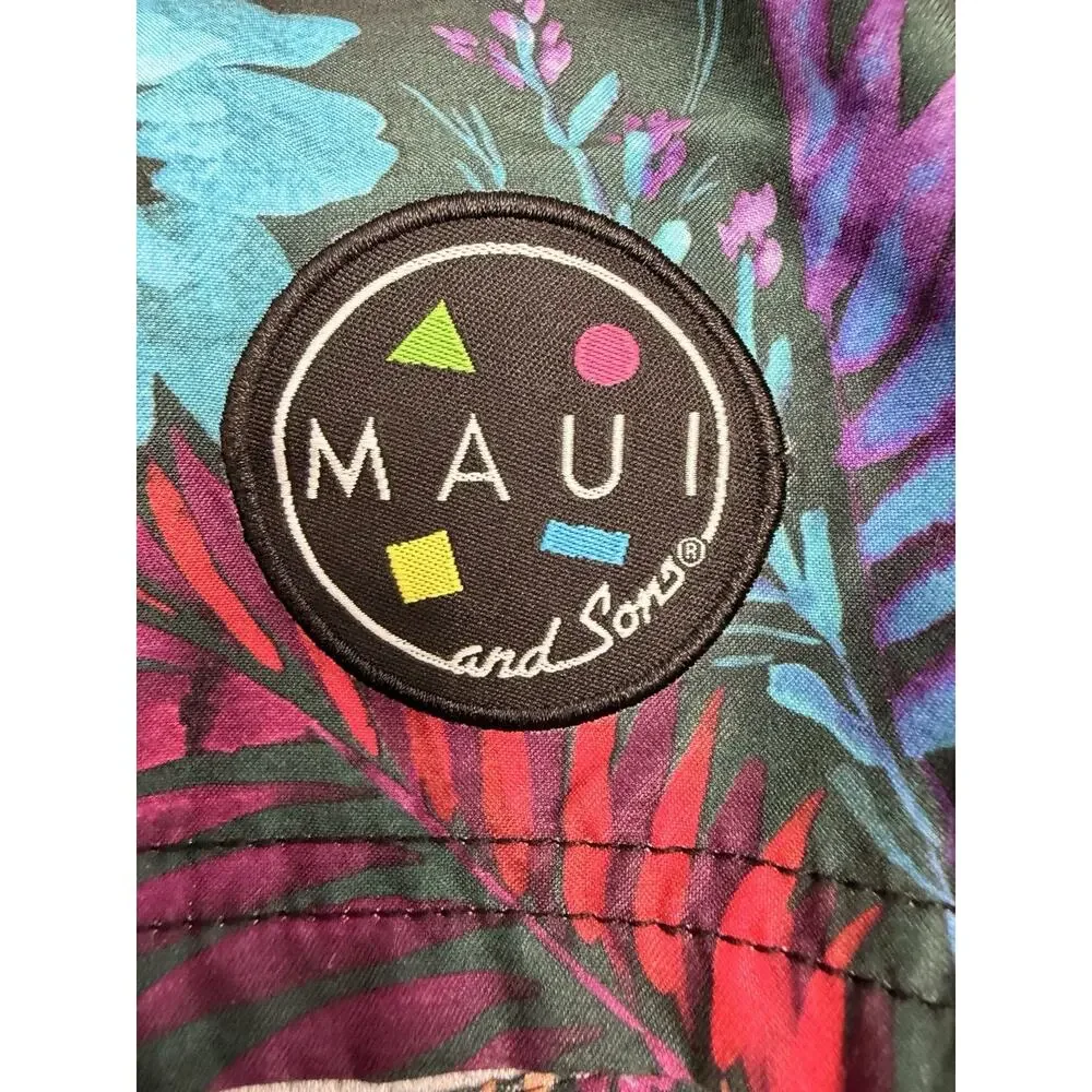 Maui And Sons Swim Trunks Men's Small Floral Board Shorts Bathing Suit Men